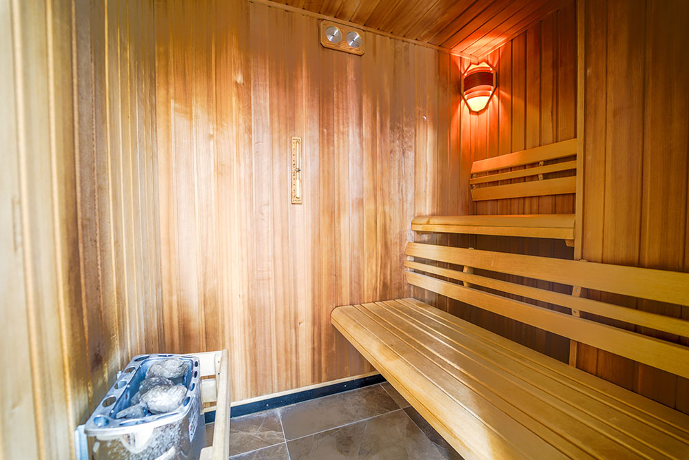 Luxe sauna kamer van Grand Hotel Ter Duin met privé wellnessruimte